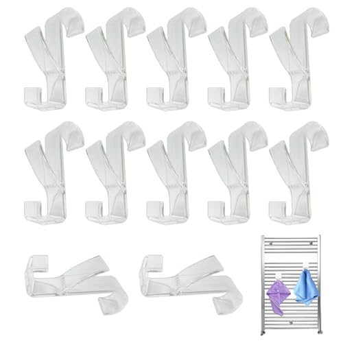 cfsdvd haken für badheizkörper 12 stück handtuchhalter mehrzweckhaken transparent