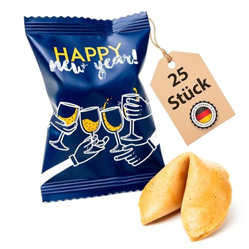 Lucky Treats Glückskekse Silvester 2024 - Salted Caramel - Vegan - Made in Germany