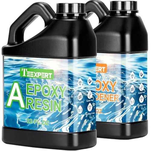 teexpert epoxy resin set 64 oz klar selbstnivellierend für schmuck deko coasters