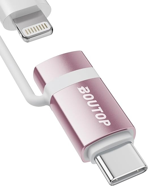 60W lightning auf usb c adapter apple mifii für schnelles laden iPhone 17/16/15 Pro Max, rosa