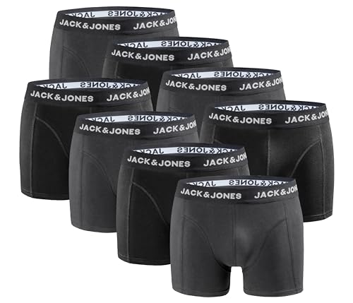 jack & jones boxershorts 8er pack anthrazit größe l