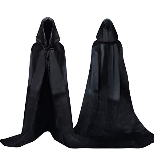 umhang mit kapuze darth vader, mittelalter umhang, satin cape kostüm erwachsener