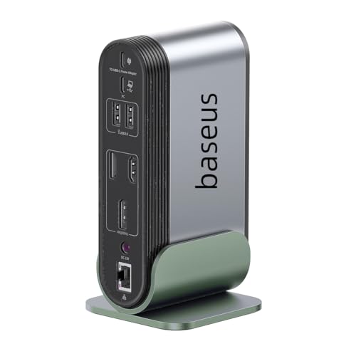 baseus docking station 9 in 1 usb c hub 4k 120hz 2 hdmi ethernet 100w pd für laptop