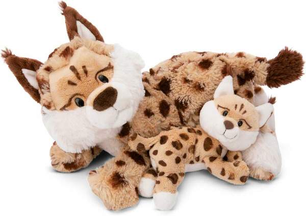 nici wild friends kuscheltier set luchs mutter 40 cm kind 20 cm