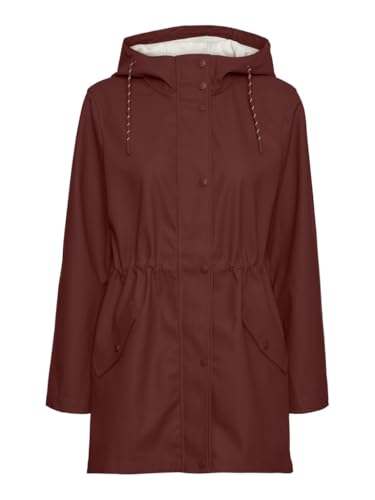 vero moda vmmalou coated jacket kurzjacke damen fired brick, größe S