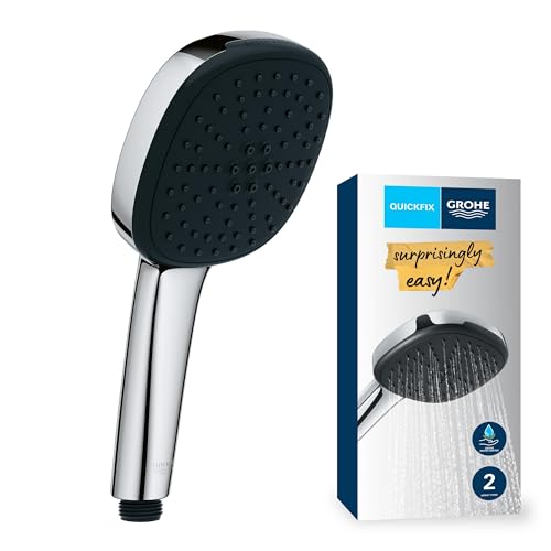 grohe vitalio 110 duschkopf wassersparend 6l min handbrause 2 strahlarten eckig chrom