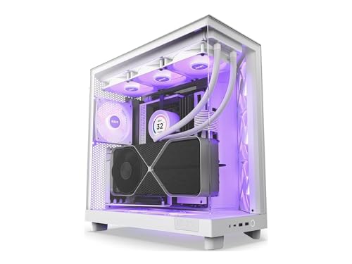 nzxt h6 air flow midi tower weiß, gehäuse für pc mit optimaler kühlung