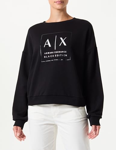 Produktbild: armani exchange sweatshirt schwarz damen nachhaltig rundhals edition L