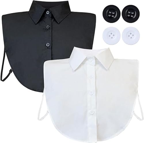 detachable kragen damen, abnehmbarer krageneinsatz, fake collar weiß schwarz, büro alltag