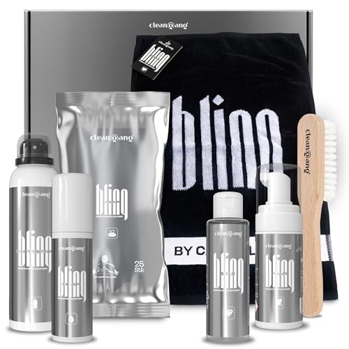 Schuhputzset 7 in 1 mit Imprägnierspray, Bürste, Creme für Leder & Sneaker