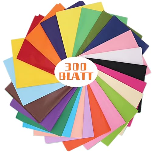 transparentpapier bunt 300 blatt 30 farben a4 seidenpapier basteln dekoration