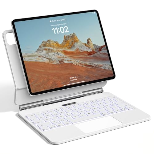 apps2car tastatur und magic keyboard für ipad pro 12.9 mit trackpad und beleuchtung