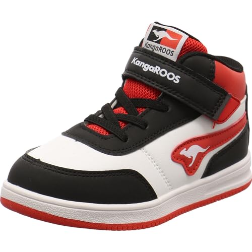 kangaROOS kinder sneaker k-cpi tive mid ev jet black/fiery red 21 eu