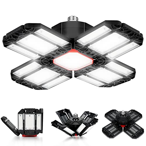 daromigo 200W led garagenleuchte 20000lm 6500K verstellbare werkstattlampe E26 E27