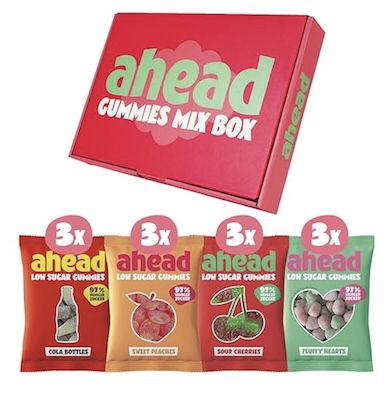 Produktbild: ahead fruchtgummi mixbox 12er ohne zuckerzusatz 23,36 euro statt 30 euro
