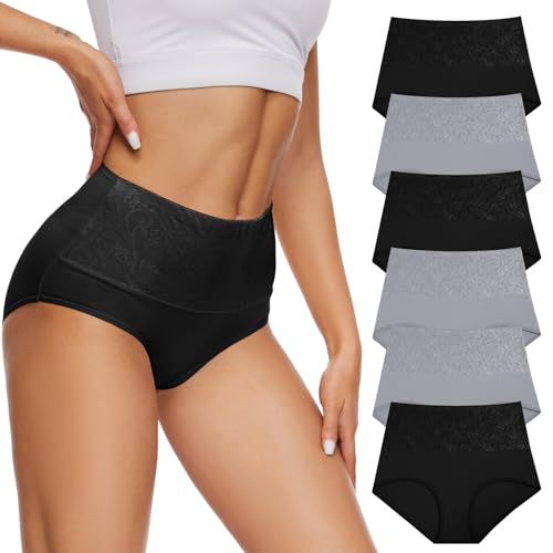 evolyline damen unterhosen baumwolle hohe taille slips atmungsaktiv mehrpack