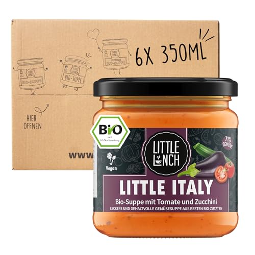 Produktbild: little lunch minestrone gemüsesuppe bio, vegan, 6 x 350 ml, zuckerfrei, laktosefrei