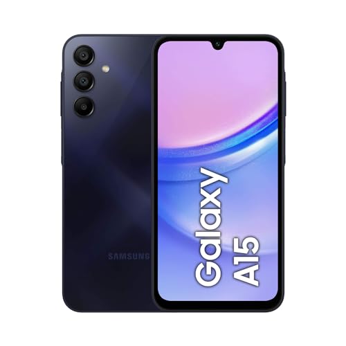 samsung galaxy a15 smartphone 4g dual-sim 4 gb ram 128 gb speicher 6,5 zoll oled 90 hz kamera