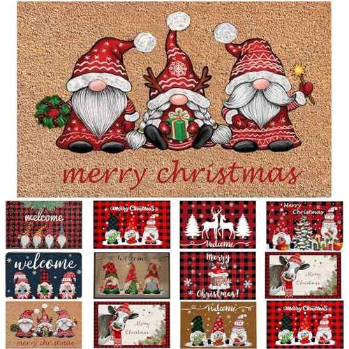 Produktbild: coconut doormat weihnachten reindeer muster 40 x 60 cm rutschfeste schmutzfangmatte