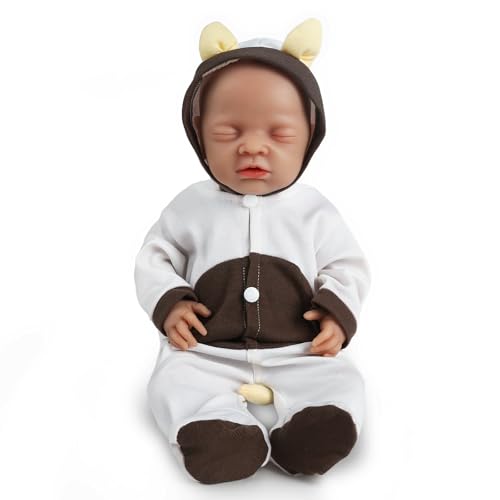 vollence silikonbabypuppe reborn-puppe für kinder, anti-stress spielzeug, geschenk mädchen