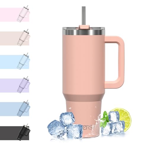 WATERSY 40oz Kaffeebecher to go, doppelwandiger thermobecher, auslaufsicher, pink