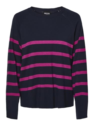 pieces pcsia ls knit pullover basic dunkelblau