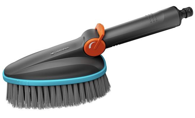 gardena handbürste m soft für cleansystem, reinigungsbürste mit schlauchanschluss