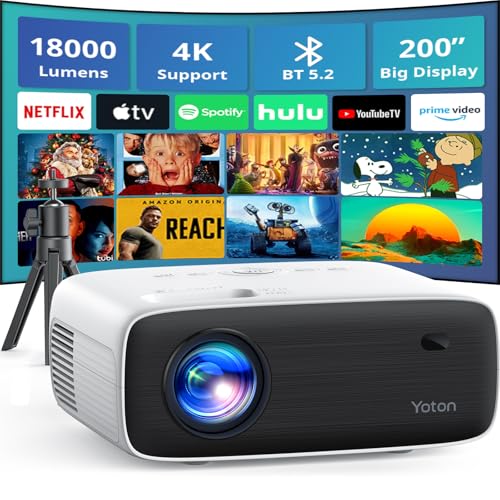 yoton beamer 4k, 1080p full hd projektor, 12000 lumen beamer für heimkino, outdoor