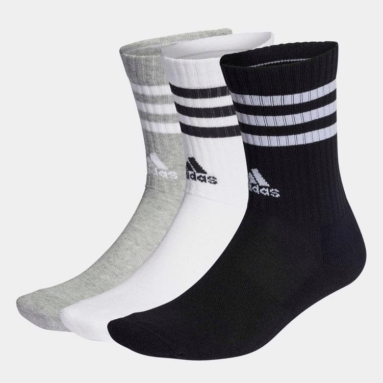 adidas 3-stripes cushioned crew socks unisex, 3 paare, socken