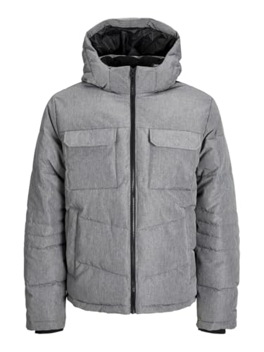 jack & jones pufferjacke herren jjbuild, hellgrau melange, xs