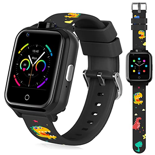 okyuk 4g smartwatch kinder gps-tracker zwei-wege-anrufe wasserdicht blau