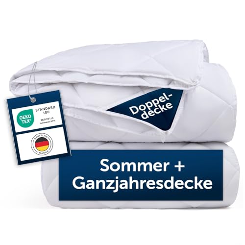 Produktbild: blumtal 4 jahreszeiten bettdecke 155x220 cm, oeko-tex, steppdecke, ganzjahresdecke