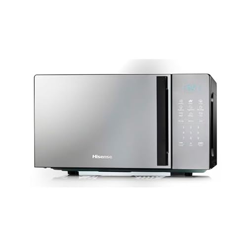 hisense mikrowelle 20 l, 700 w, 9 funktionen, türöffnung links, rohrgrill, led-display
