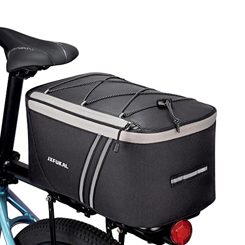 JXFUKAL 12L wasserdicht fahrrad gepäckträgertasche für e-bike mit reflektierendem kordel