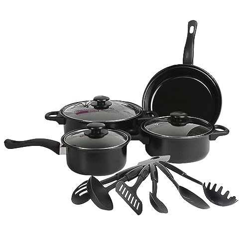 kochgeschirr set 13-teilig antihaft - sunydog topf und pfannen set für geschenke
