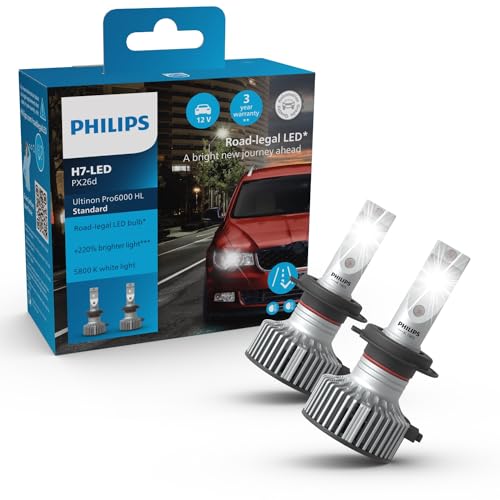 philips ultinon pro6000 h7 led scheinwerferlampe auto 12v 6000k