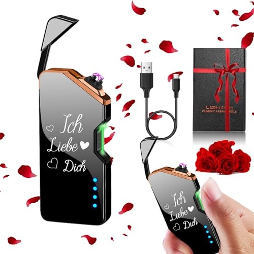 usb elektronisches feuerzeug für männer, geschenk zum geburtstag und hochzeitstag