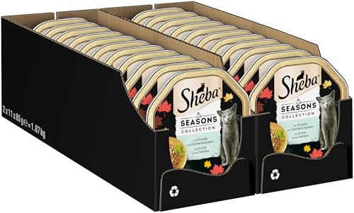 sheba katzenfutter nassfutter seasons collection 2 x 11 x 85g