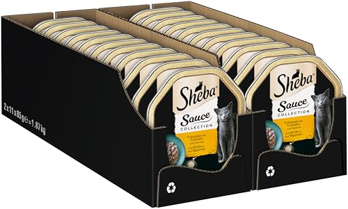 sheba nassfutter katzen frikassee truthahn gemüse 2 x 11 x 85g