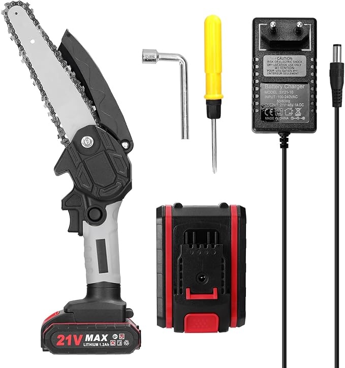 YIWENG 21V 6 Zoll elektrische Astsäge Einhand Holzbearbeitungswerkzeug Garten