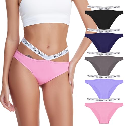 bajaoey damen unterhosen baumwoll slips hipster höschen 5er pack Größe S