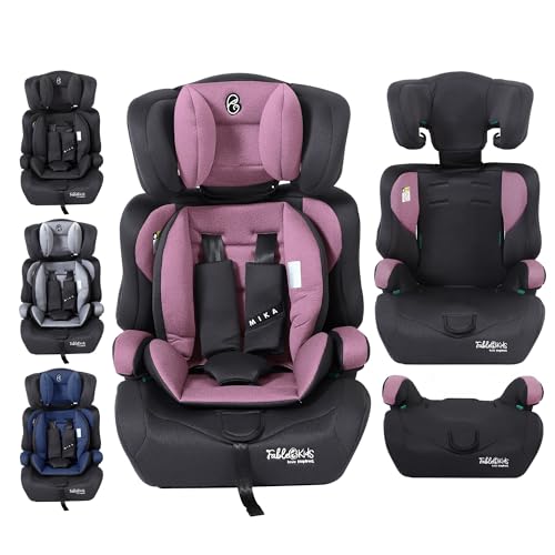 kinderautositz fablekids 9-36 kg, 3-punkt-gurt, einstellbare kopfstütze, pink