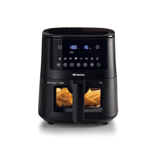 Ariete 4633 Heißluftfritteuse 4L Airfryer 1400 Watt mit Sichtfenster und Grillfunktion