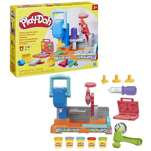 Produktbild: play-doh werkbank spielset mit modelliermasse, werkzeug und kreissägen-Spielzeug