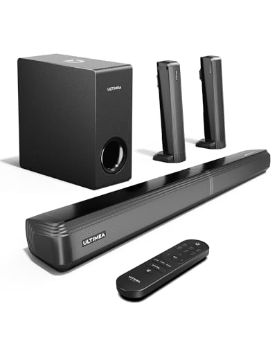 4.1ch soundbar mit dolby atmos, ULTIMEA soundbar für tv mit subwoofer, bluetooth 5.3, hdmi eARC