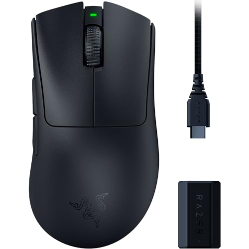 razer deathadder v3 pro kabellos 8000 hz 30k dpi 63g hyperpolling adapter 5 tasten