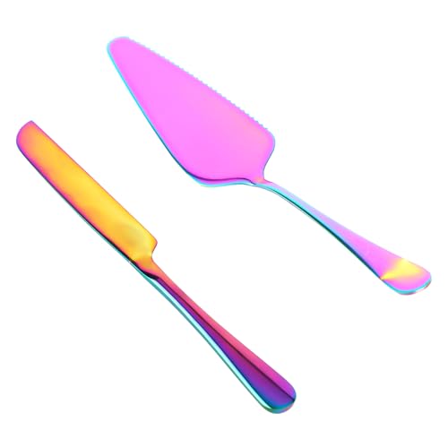 hochzeitstorte messer set 2teilig edelstahl mit kuchenschneider und spatelauswahl