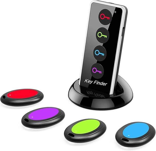 Schlüsselfinder VINGNUT Drahtloser RF-Gegenstandsfinder 1 Sender + 4 Empfänger