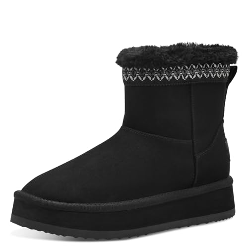 marco tozzi damen gefütterte winter boots schwarz 38 eu