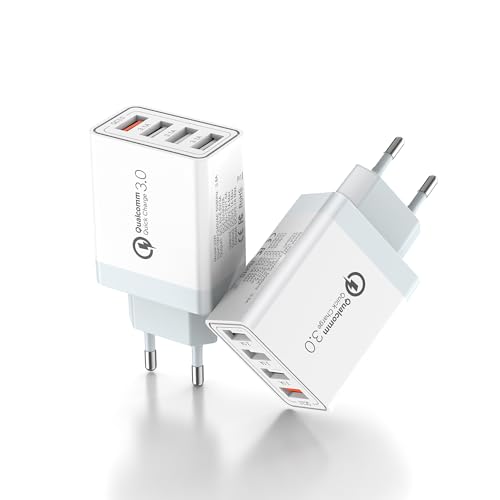 Produktbild: 33W usb ladegerät mit 4 ports, schnellladegerät für samsung galaxy a13, a52, s21, s10, flip3